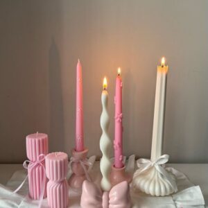 pink candle set